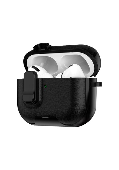 Apple Airpods Pro 3 3.nesil Rova Deri Kılıf - Siyah