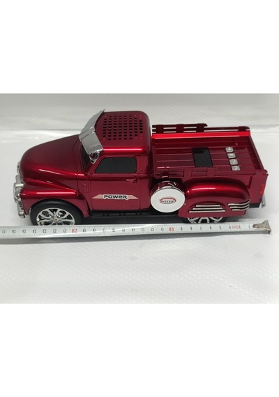Nostaljik Bluetooth Radyo Fm Tf Mp3 Speaker Kamyon - Kırmızı- Tek Ebat