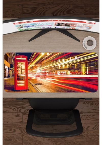 London Londra İngiltere 2 V3 70x30 Xl Gaming Kauçuk Kaymaz Taban Mouse Pad Fare Altlığı