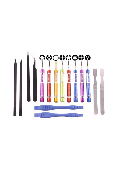16lı İphone İpad Mac Onarım Cımbız Spatula Tools Tornavida Seti 1090