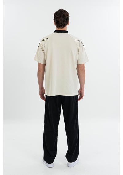 Maraton Relax Erkek Apaç Yaka Bej T-shirt Bej