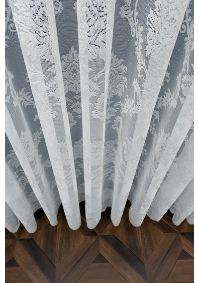 Evdepo Home Damask Kullanıma Hazır Tül Perde (546640431)