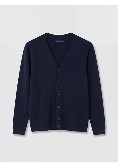 Lcwaıkıkı Classic Lacivert Regular Fit V Yaka Erkek Triko Hırka