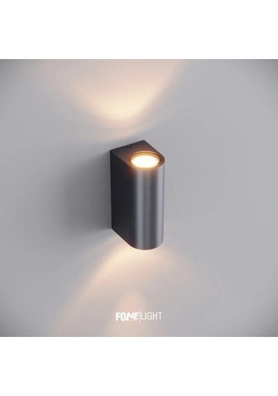 FoneLight Lunara 17 cm LED Duvar Apliği Antrasit Alüminyum IP65 Dış Mekan Bahçe Cephe Aydınlatması GALA340 - SEO uyumlu