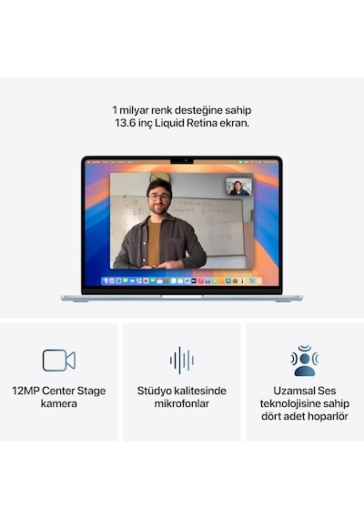 Macbook Air M4 24 GB 512 GB SSD 13.6" Mc6v4tu/a Gök Mavisi Dizüstü Bilgisayar (Outlet)