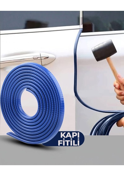 Oto Kapı Fitili, Çizilme Çarpmalarda Önleyici, Araç Kapı Koruyucu, 5 Metre Mavi