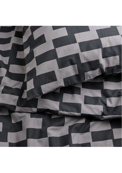 Ikea Blaskata Tek Kişilik Nevresim Takımı 150 X 200 Cm Siyah - Gri