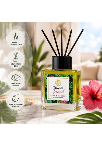 Oda Kokusu 110 Ml Reed Diffuser Uzun Süreli Ferah Koku Tropikal Diğer