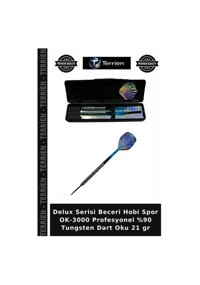 Delux Serisi Beceri Hobi Spor Ok-3000 Profesyonel %90 Tungsten Dart Oku 21 Gr