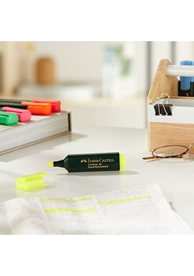 Faber-castell Fosforlu Kalem, 6+2 Li Poşet, 6 Renk 124-Pembe