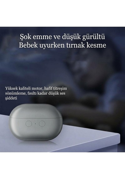 M7 Otomatik Elektrikli Tırnak Kesme Ve Törpüleme Makinesi Aydınlatmalı, Atık Hazneli, Şarjlı Manikür Cihazı