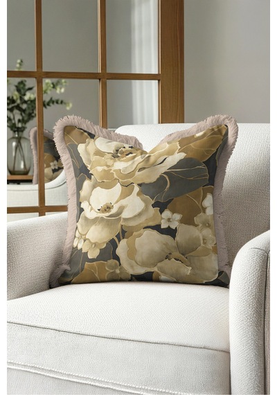 Çiçek Motifli Vintage Saçaklı Yastık Kılıfı - Zarif Floral Hardal Krem Vizon Püsküllü Kırlent Kılıfı Kayıp Yörünge Opal Çiçek Motifli Vintage Saçaklı Yastık Kılıfı - Zarif Floral Hardal Krem Vizon Püsküllü Kırlent Kılıfı Kayıp Yörünge Opal