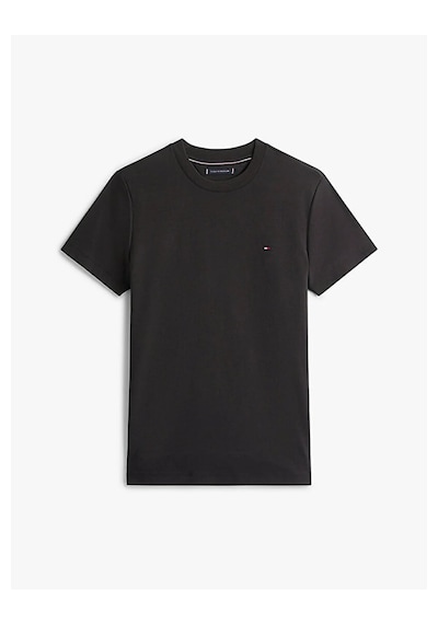 Tommy Hilfiger Klasik Sıfır Yaka T-shirt Siyah