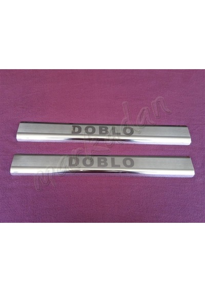Woc Chrome Fiat Doblo Krom Kapı Eşiği 2000-2012 2 Parça Paslanmaz Çelik