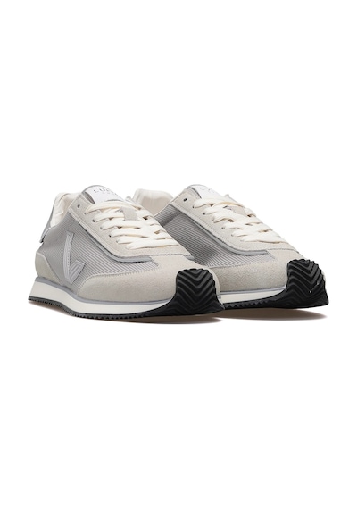 Lufian Gaban Erkek Deri Sneaker Ayakkabı Gri Beyaz