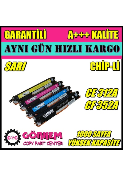 Hp 126A - Ce312A Uyumlu Toner Sarı N11.23567