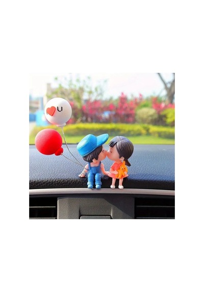 I Love You Yazılı Balon Tutan Sevgili Çiftten Oluşan Biblo Seti