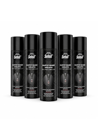 Selsil Emniyet Kemeri Yağlayıcı Sprey 200 Ml Düzgün Sarılması İçin Bakım Koruyucu Sprey 5 Adet