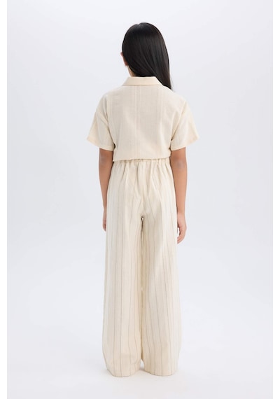 DeFacto Kız Çocuk Wide Leg Geniş Paça Pamuklu Pantolon D9132A825SPBG285 Bej DeFacto Kız Çocuk Wide Leg Geniş Paça Pamuklu Pantolon D9132A825SPBG285 Bej