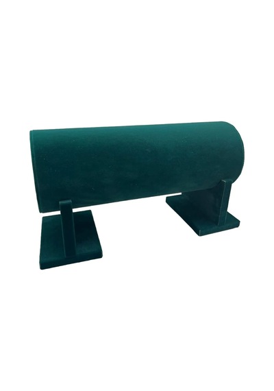 Yerli Üretim Küçük Boy Süet Kumaş Yeşil Renk 30 Cm Ayaklı Taç Standı Çok Renkli