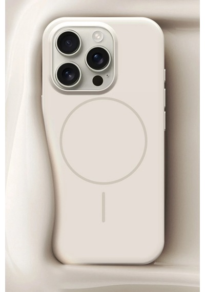 Apple Uyumlu iPhone 16 Pro Max Hbc-300 Beat Magsafe Kılıf - Beyaz