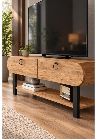 Sulorahome Kahverengi Tv Ünitesi 110 Cm Atlantik Çam