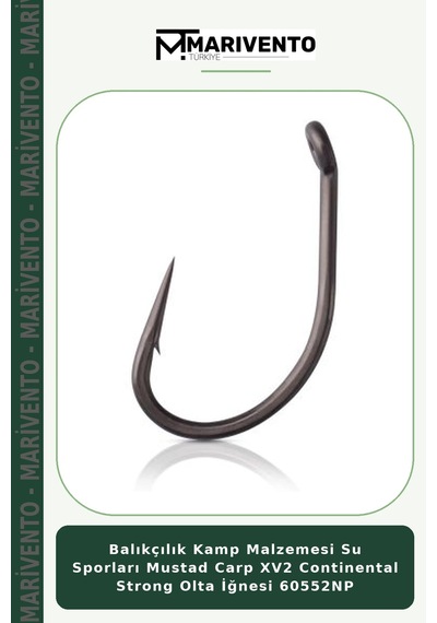 Balıkçılık Kamp Malzemesi Su Sporları Mustad Carp Xv2 Continental Strong Olta İğnesi 60552np No:4 - 10lu