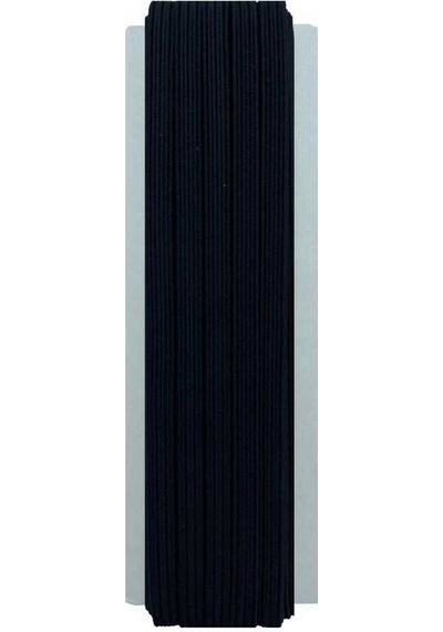 No: 2 Siyah Yassı Lastik - 10 Metre Süper Kalite