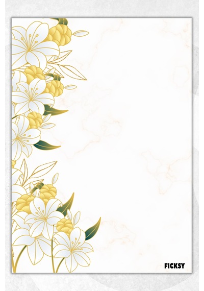 A5 Çiçek Bloknot Çizgisiz Defter - 50 Yaprak - Memopad - Notepad - Not Defteri - Not Kağıdı - 2033 Çok Renkli