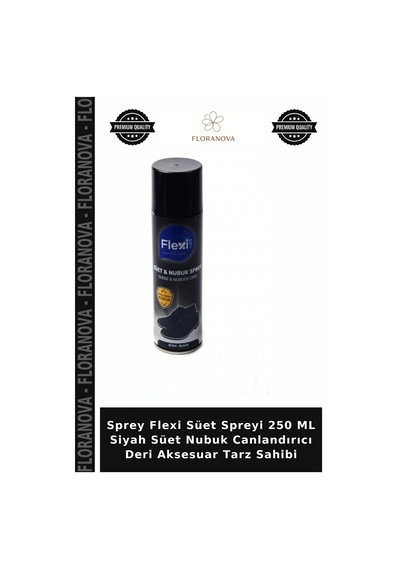 Floranova Sprey Flexi Süet Spreyi 250 Ml Siyah Süet Nubuk Canlandırıcı Deri Aksesuar Tarz Sahibi Çok Renkli