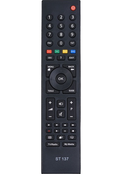 TUNEX Lcd Arçelik Uyumlu - Medıa Tuslu -Tv Radıo Kumanda (Kk-0179 Mapp-1117 St-137) TNX-T-1021