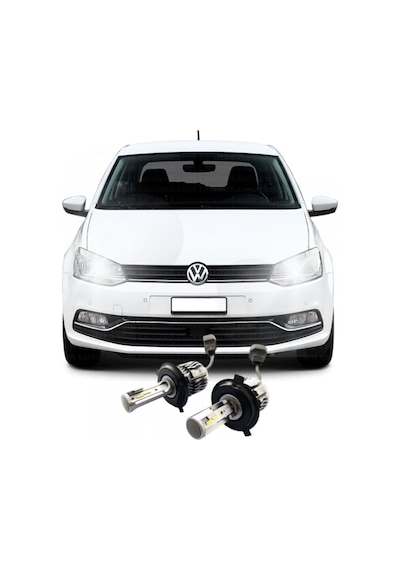 Megamarket06 Vw Polo 6 Uzun Kısa Tek Led Xenon Oto Ampulü H4 Zero