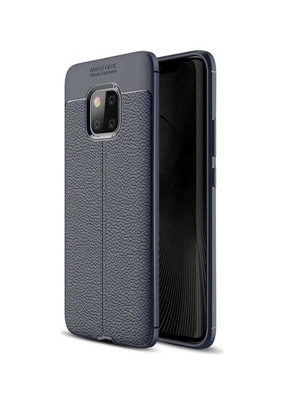 Huawei Mate 20 Pro Kılıf Deri Görünümlü Renk Atmayan Dayanaklı Silikon Kapak Niss