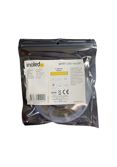 Inoled 4314-08 2835 120 Dahili Şerit Led Amber 4000k 5mt