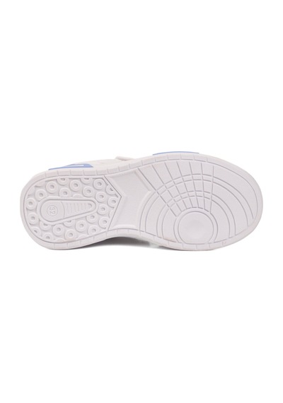 Reyber Beyaz Mavi Cırtlı Fileli Hafif Unisex Çocuk Spor Ayakkabı 026 F Beyaz - Mavi