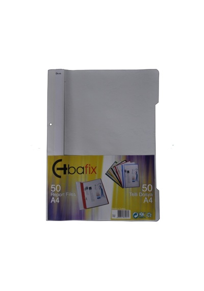 Bafix Telli Dosya Plastik Xl Gri A4 Çok Renkli