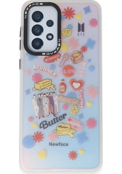 Newface Samsung Galaxy A33 5g Kılıf Estoril Desenli Kapak - Estoril - 16 Şeffaf