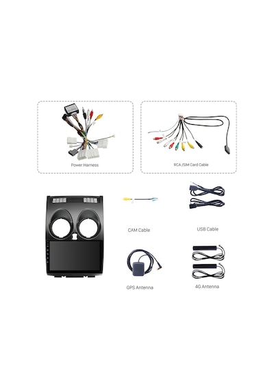 Nıssan Qashqaı 2008-2014 Multimedya Navigasyon Usb Kamera Carplayer 6 Ram