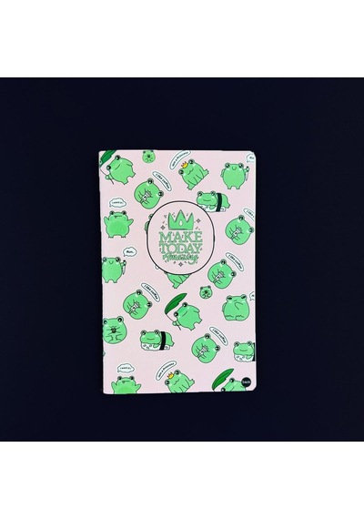 Kurbağa Terzi Dikişli Defter Pembe