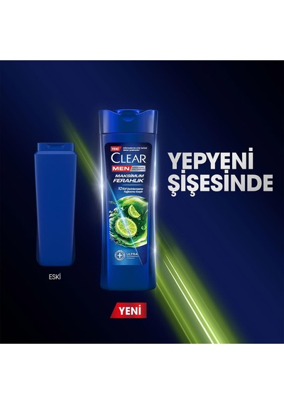 Clear Men Kepeğe Karşı Etkili Şampuan Maksimum Ferahlık 350 Ml Beyaz