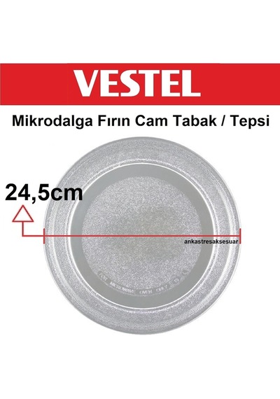 Vestel Regal Uyumlu Mikrodalga Fırın Düz Taban Yuvarlak Cam Tabak Tepsi - 368808470