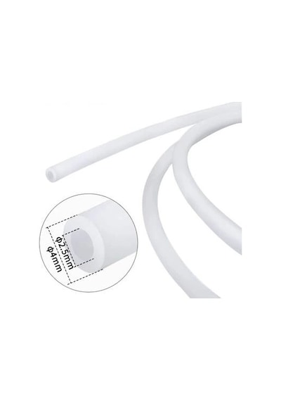 2.5x4mm Teflon Boru - Beyaz - 1 Metre Bambu Lab Uyumlu