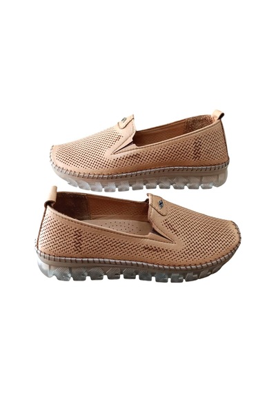 Castle Black 22385 Kadın Hakiki Deri Comfort Casual Ayakkabı Taba Siyah