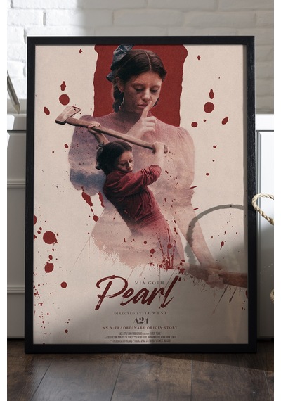 Pearl Siyah Ahşap Çerçeveli Poster, Dekoratif Film Duvar Tablosu