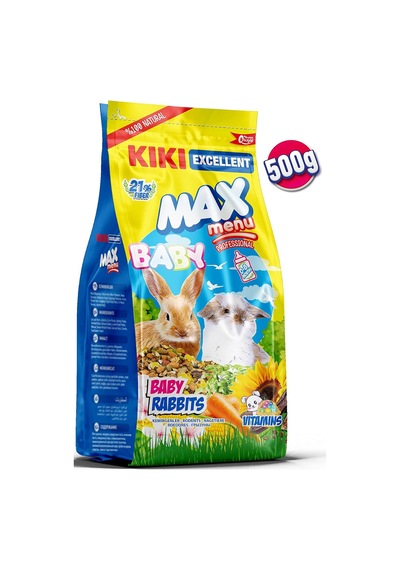 Kıkı Excellent Kemirgen Max Menu Baby Rabbits Yavru Tavşan Yemi 500 Gr. Kg303
