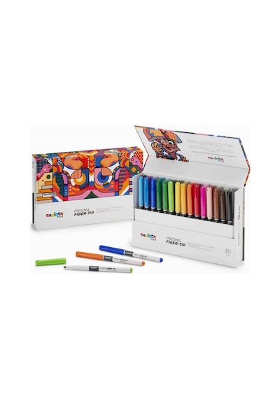 Carioca Plus Prisma Fiber Uçlu Keçeli Boya Kalemi 30'lu