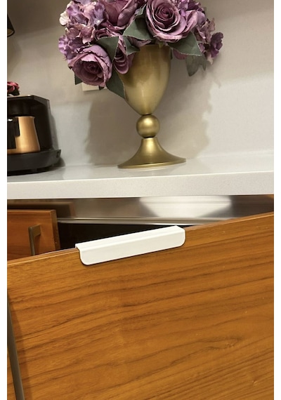 Makri Home Askılı Çöp Kovası- Beyaz- Çift Yönlü Kapaklı - 8 Litre Beyaz