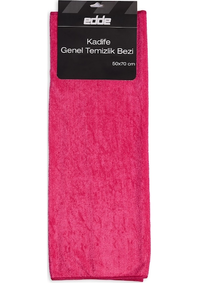 Edde Araç Oto Araba Kadife Genel Temizlik Bezi Pembe 50x70 Cm