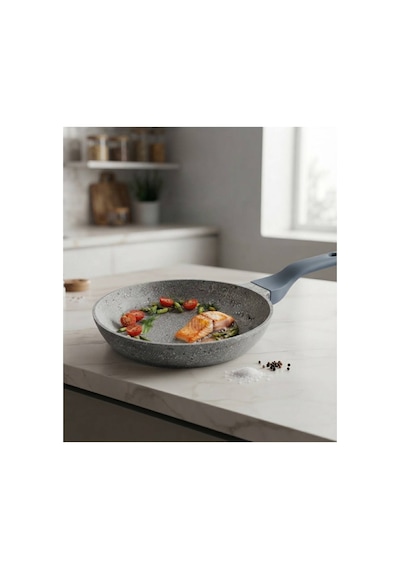 Khor Tek Saplı Tava 20 Cm Granit Gri