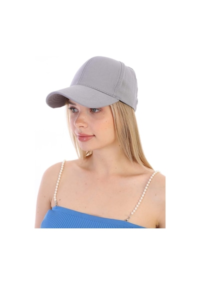 Unisex Ayarlanabilir Spor Gri Basic Şapka Gri